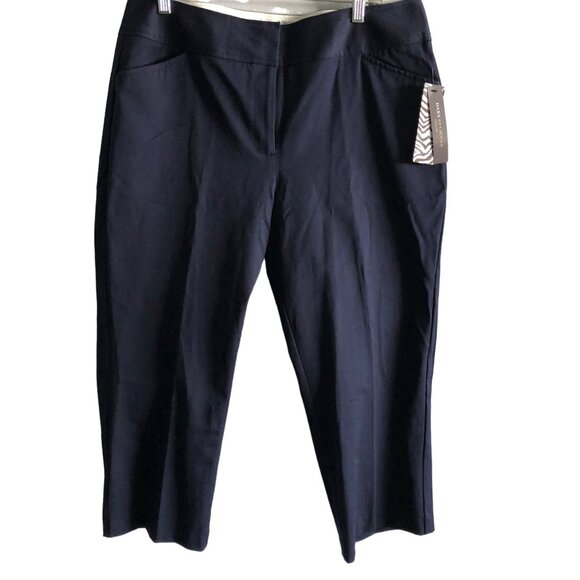 Dana Buchman Women’s Capri Pants Size 16 Navy Blue - NWT - Picture 2 of 10